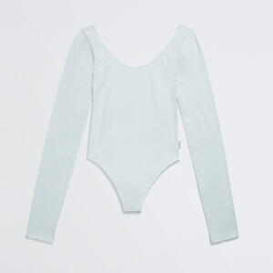 STRETCH COTTON SCOOP BACK BODYSUIT