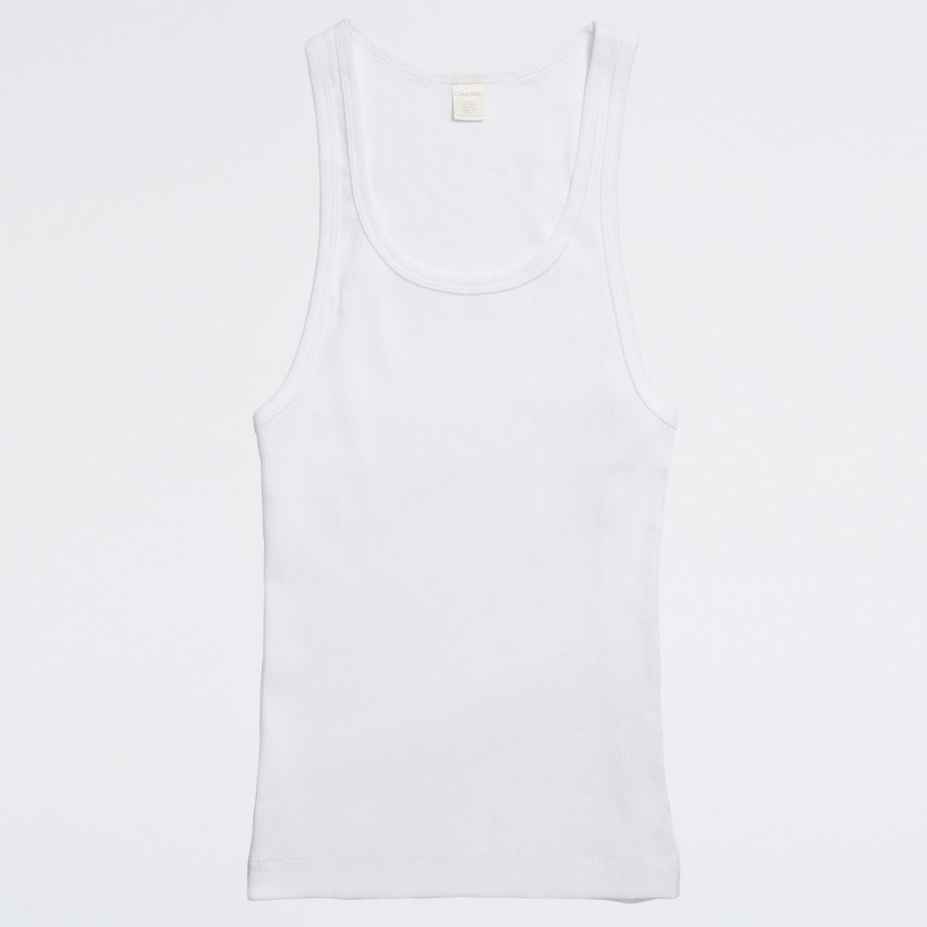 Jennie Rib Cotton Tank Top White