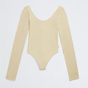 STRETCH COTTON SCOOP BACK BODYSUIT