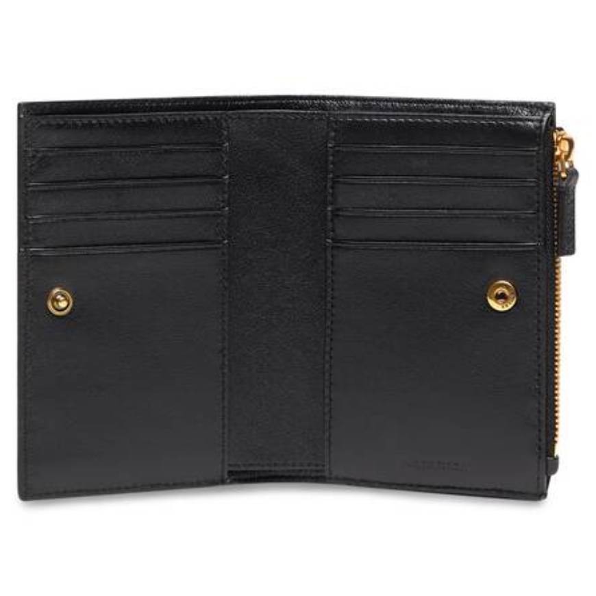 MEN'S CASH FOLDED VERTICAL CARD HOLDER IN BLACK