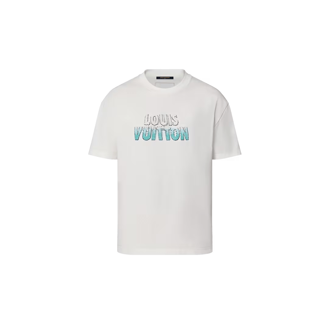  EMBROIDERED BEADED COTTON T-SHIRT