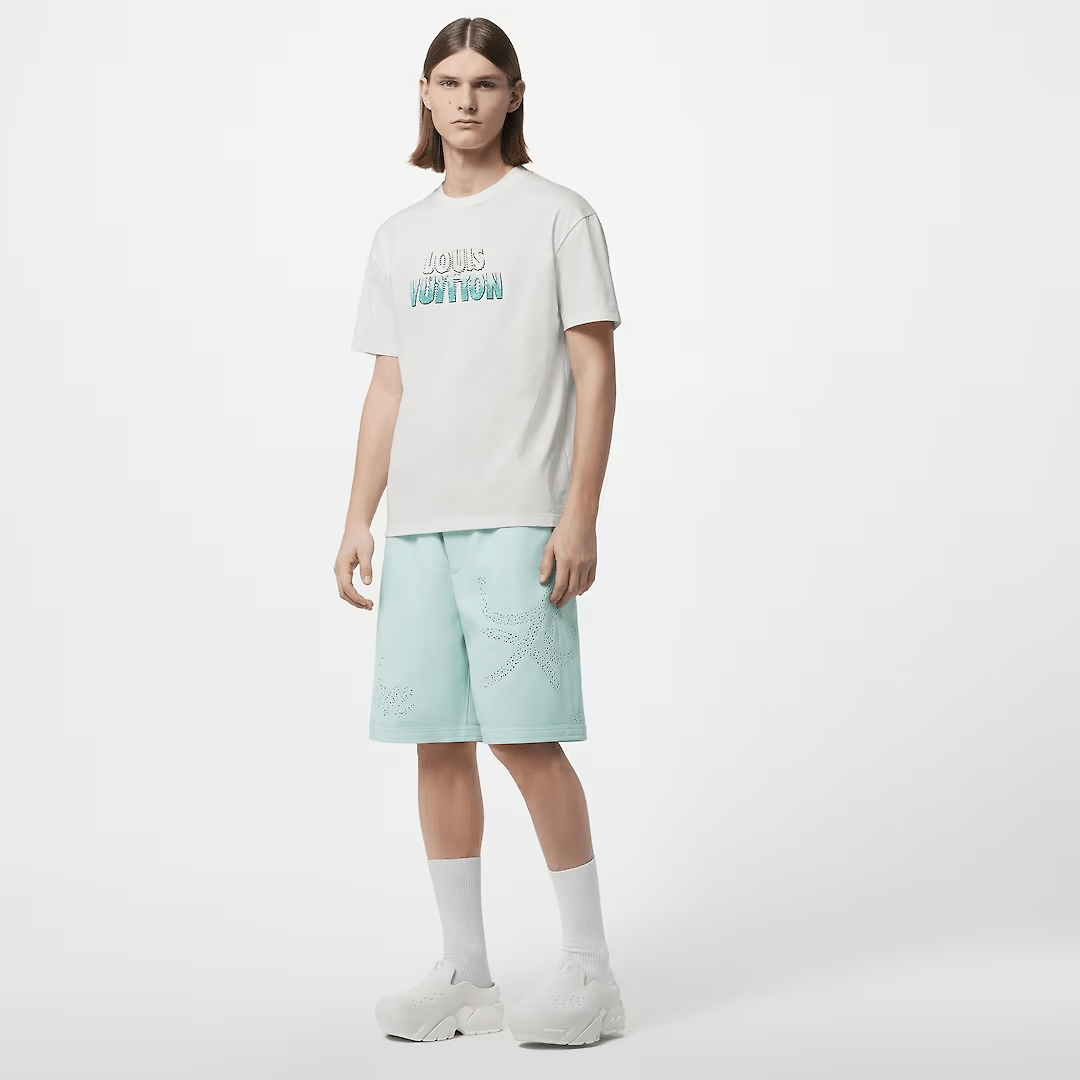  EMBROIDERED BEADED COTTON T-SHIRT