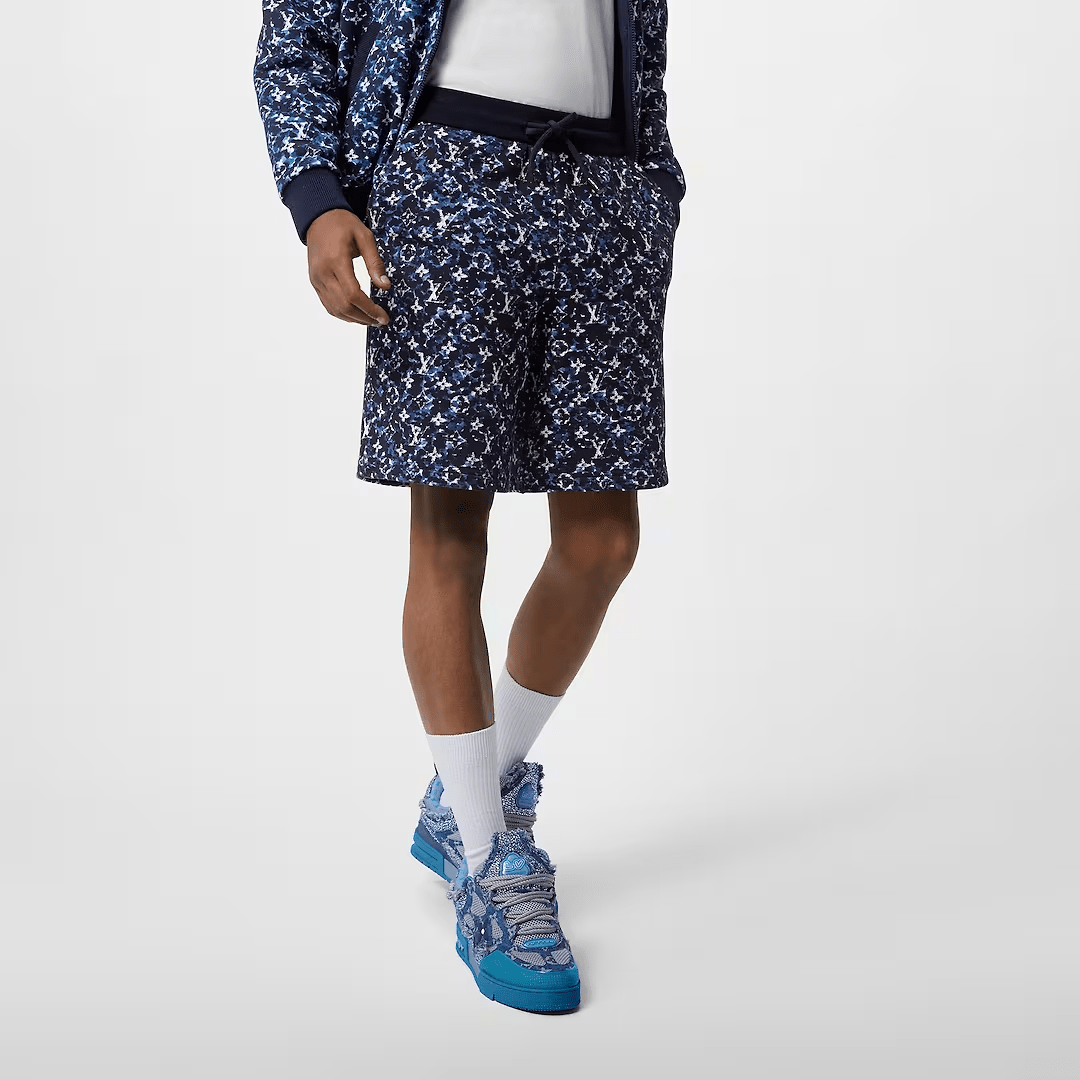 Monogrammed cotton shorts