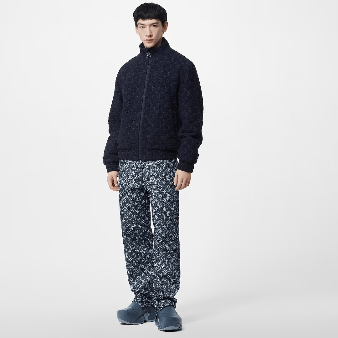 Monogram denim pants