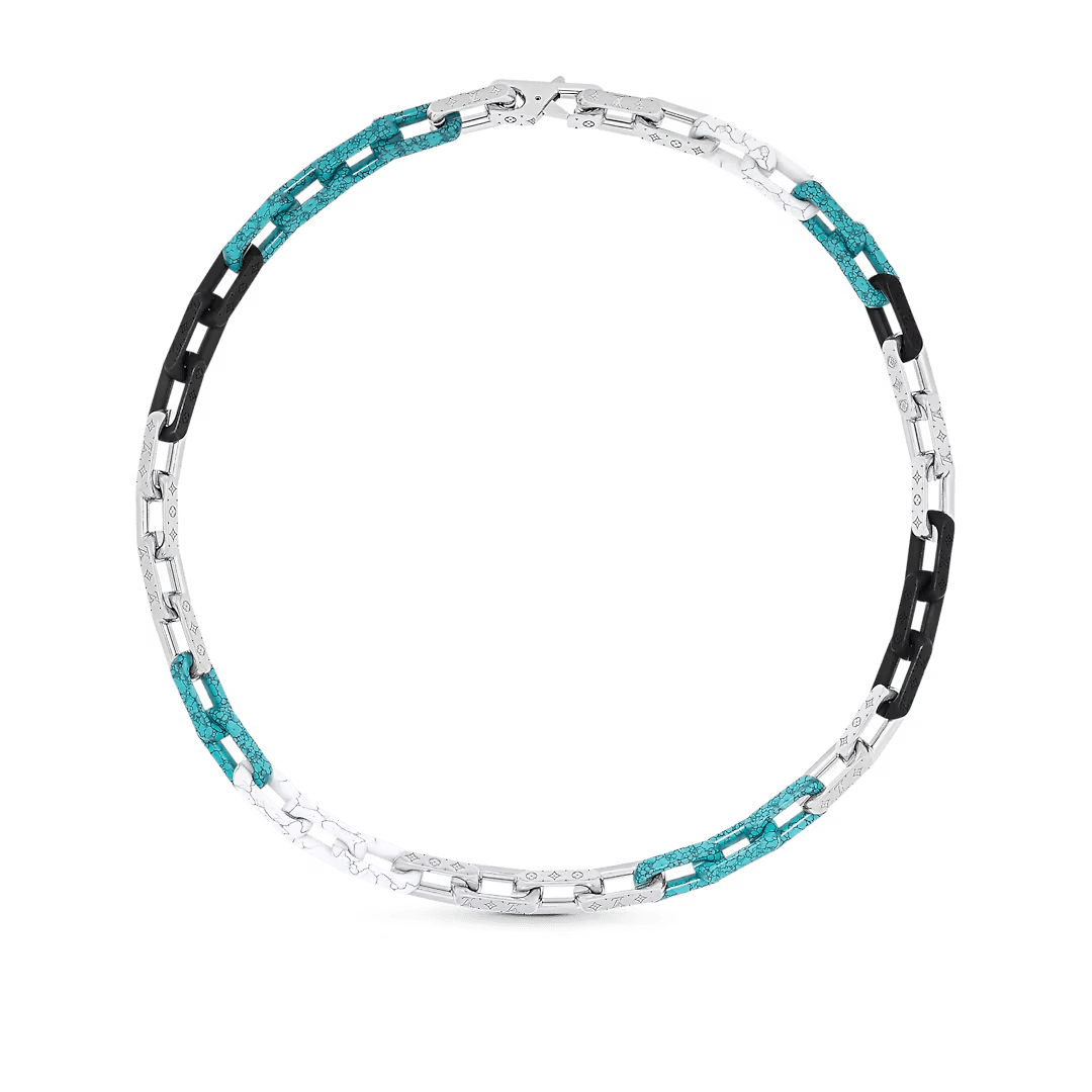 Collier Monogram Chain Stone