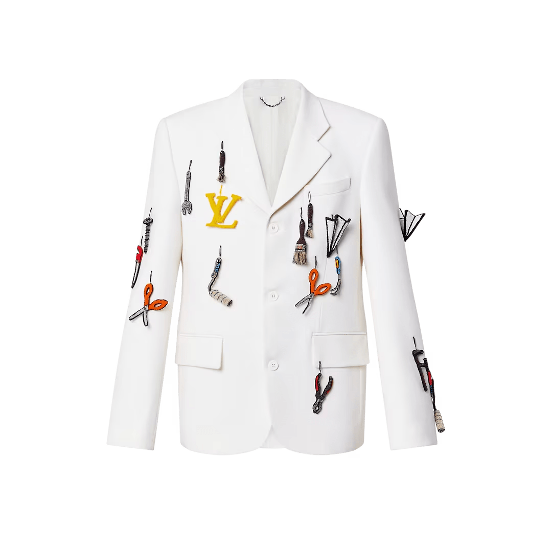 Made to Order Tools Embroidered Multi-Button Single Breasted Jacket