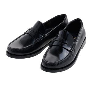 Black Leather Penny Loafers