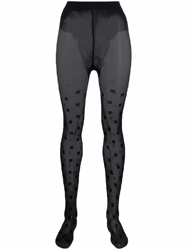 logo motif tights