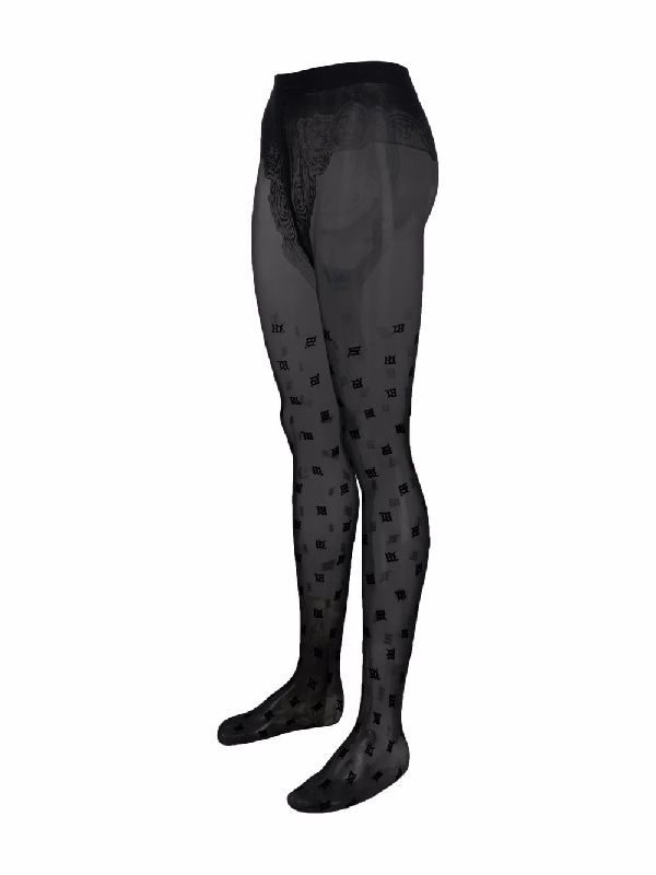 logo motif tights