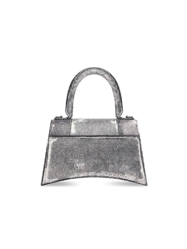 Hourglass Denim Chain Tote Bag