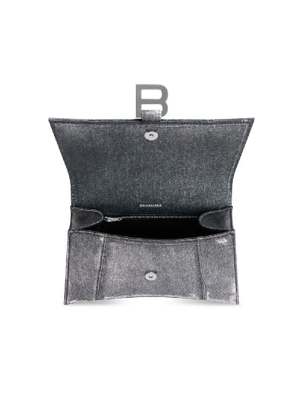 Hourglass Denim Chain Tote Bag