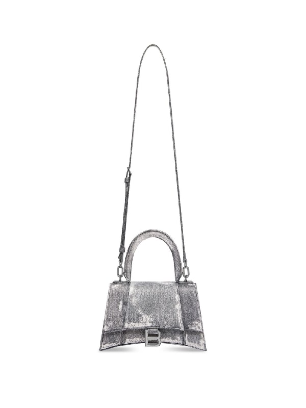 Hourglass Denim Chain Tote Bag