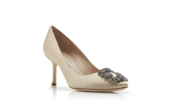 Hangisi 105 Satin Pumps with FMC Crystal Buckle