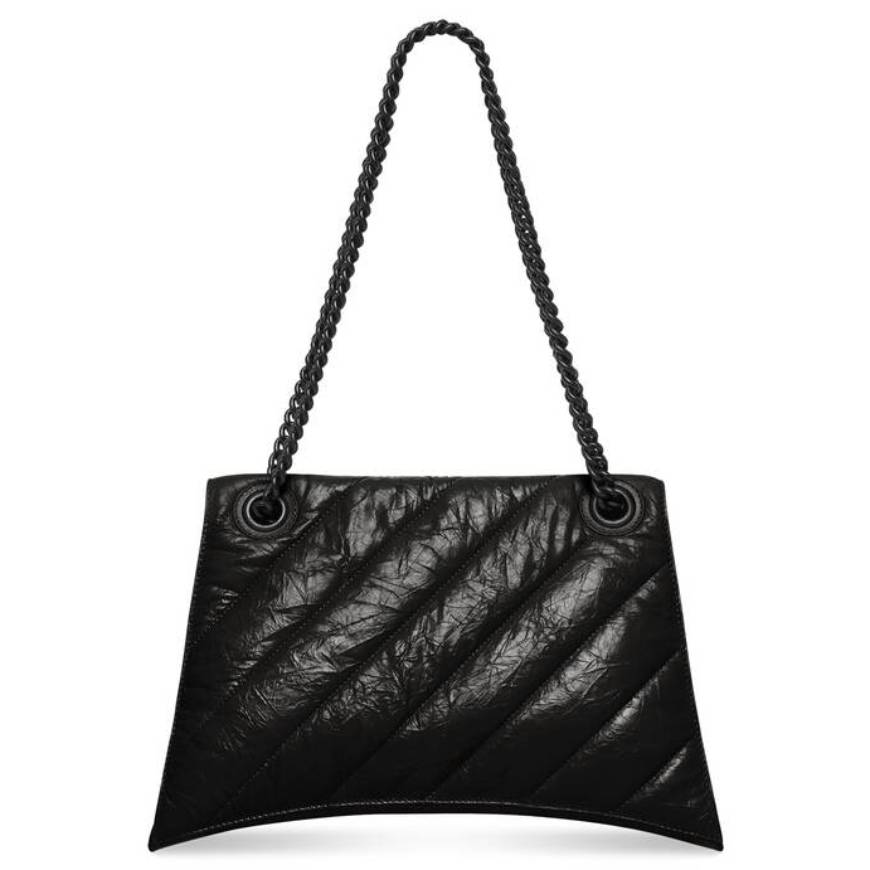 WOMEN'S CRUSH MEDIUM CHAIN BAG QUILTED IN BLACK