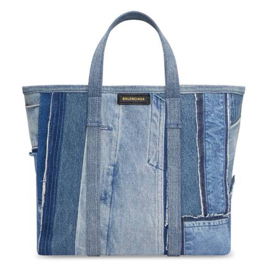 WOMEN'S BARBES MEDIUM EAST-WEST SHOPPER BAG IN DENIM IN BLUE