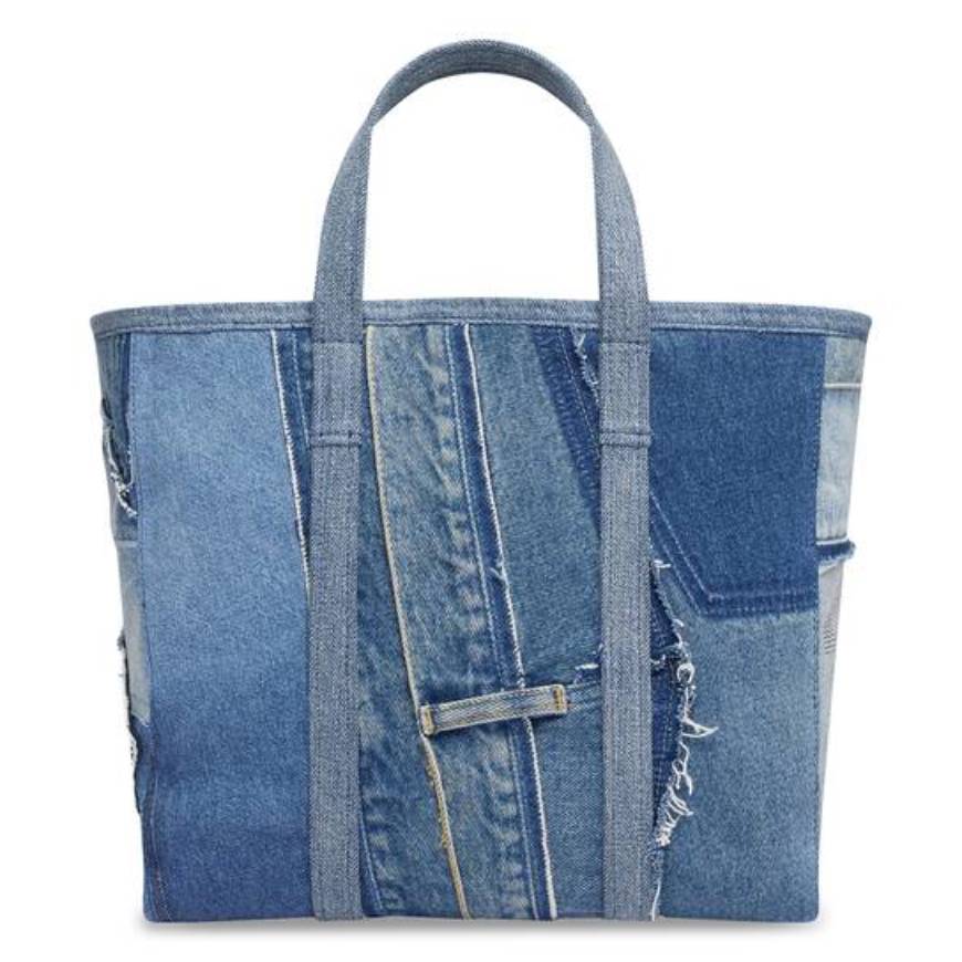 WOMEN'S BARBES MEDIUM EAST-WEST SHOPPER BAG IN DENIM IN BLUE