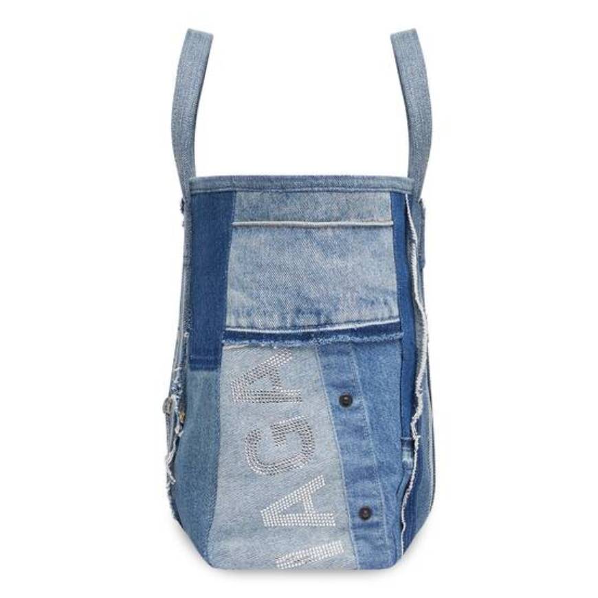 WOMEN'S BARBES MEDIUM EAST-WEST SHOPPER BAG IN DENIM IN BLUE