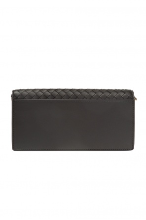 BOTTEGA VENETA BLACK ‘INTRECCIATO’ CHAIN WALLET