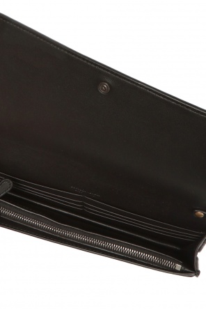 BOTTEGA VENETA BLACK ‘INTRECCIATO’ CHAIN WALLET