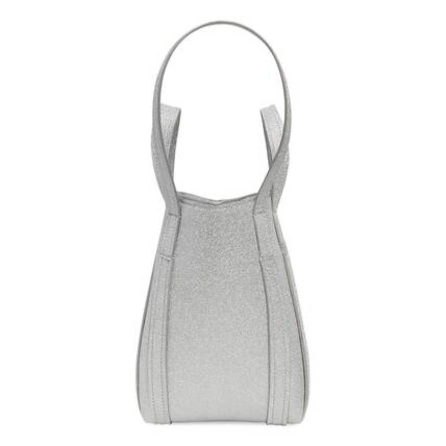 WOMEN'S EVERYDAY XS NORTH-SOUTH SHOULDER TOTE BAG IN SPARKLING FABRIC IN SILVER
