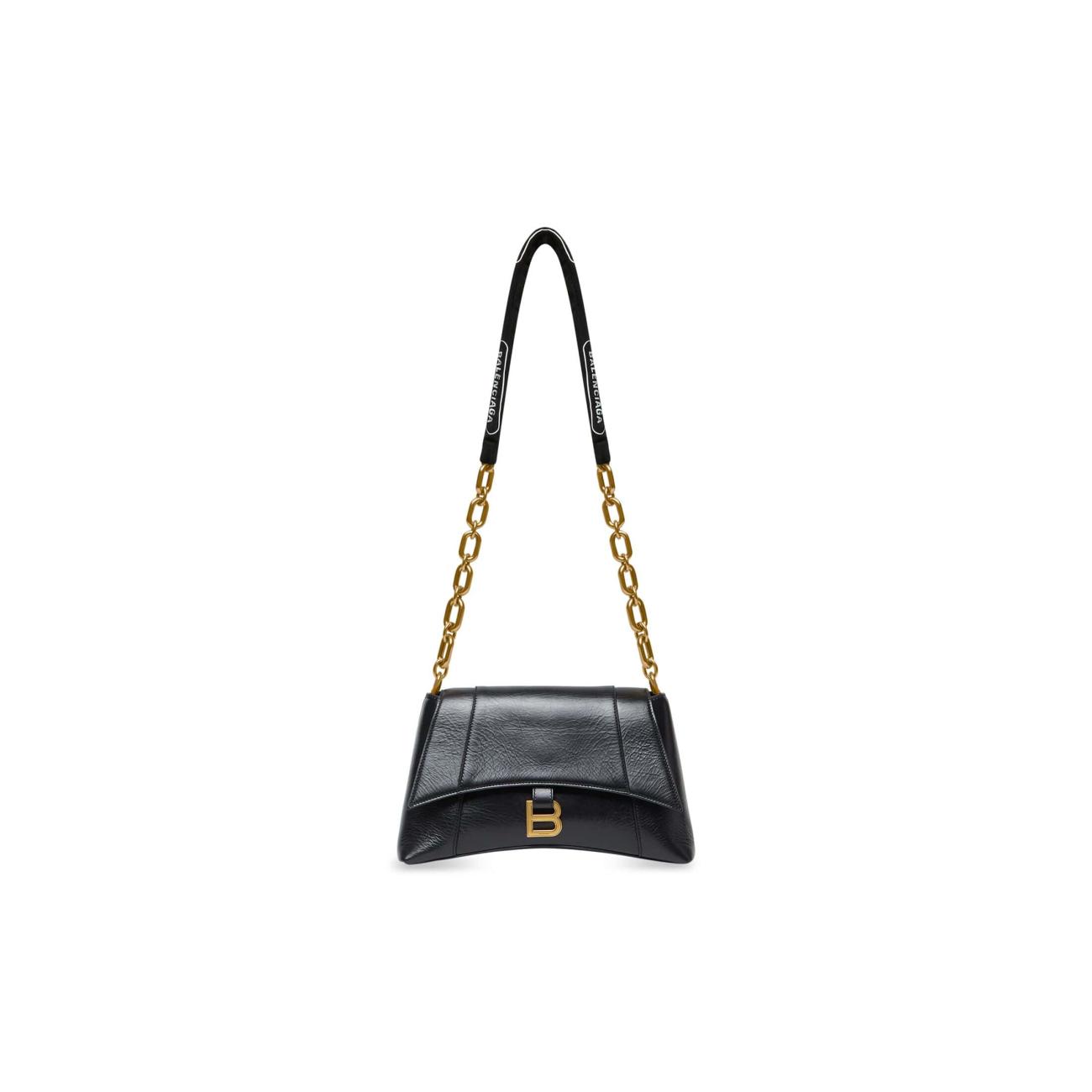 WOMEN'S DOWNTOWN SMALL SHOULDER BAG WITH CHAIN IN BLACK