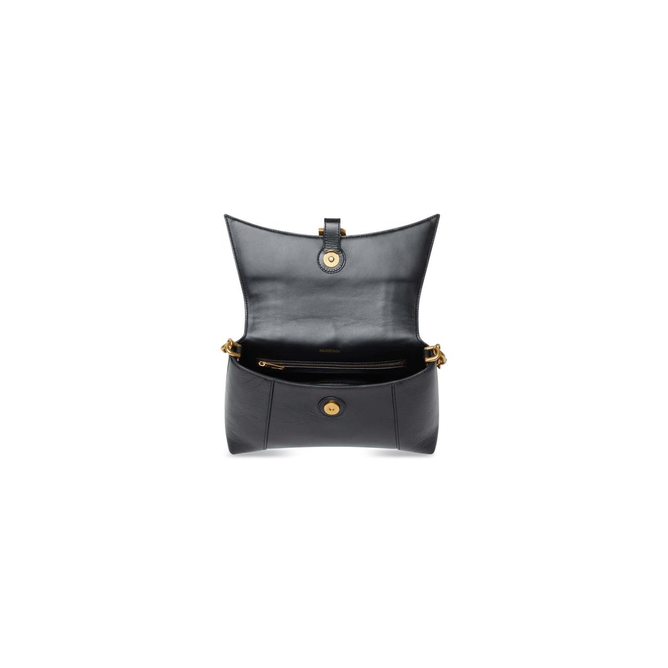 WOMEN'S DOWNTOWN SMALL SHOULDER BAG WITH CHAIN IN BLACK