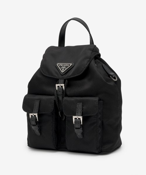 Women's Mini Nylon Backpack - Black