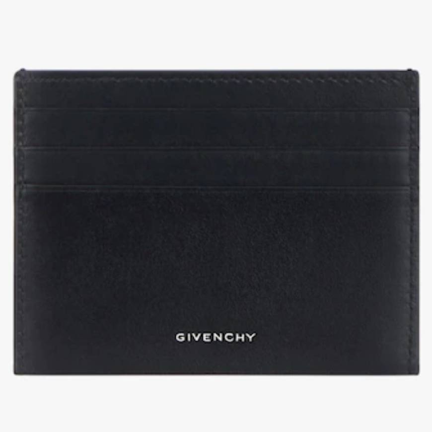 Card holder in 4G leather with tag effect prints