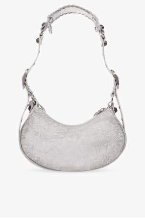 BALENCIAGA GREY ‘LE CAGOLE XS’ SHOULDER BAG