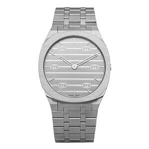 Gucci YA163407 (673804 I1600 1108) 25H Interlocking G Monogram Common Metal Watch 