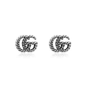 Gucci YBD627755001 (627755 J8400 0701) Marmont Double G Torchon Silver Earring 