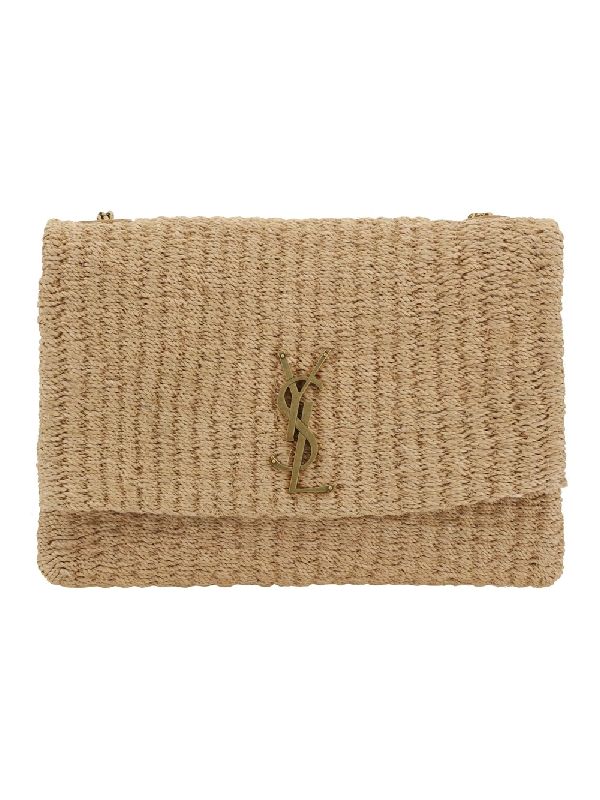 KATE raffia medium chain crossbody bag