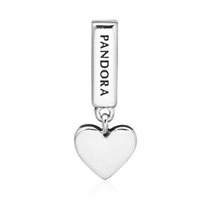 Pandora Reflection Heart Dangle Clip Silver Charm 