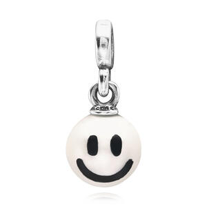 Pandora Pandora Me Happy Pearl Smile Mini Pendant & Dangle Silver Charm 