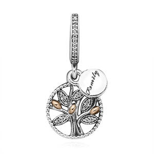 PandoraFamily Tree Combi Pendant & Dangle Silver Charm 