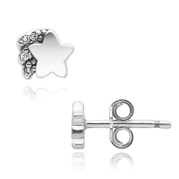 Pandora Me My Shooting Star Single Silver Earring 