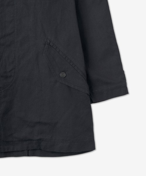 Men's Button Front Coat - Black