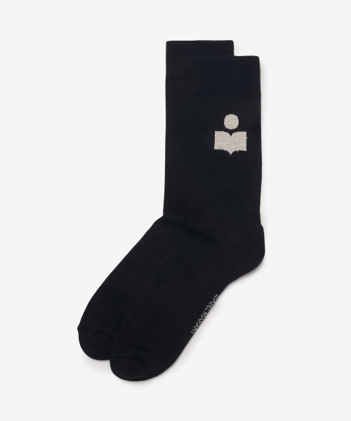 Men's Siloki Logo Socks - Black