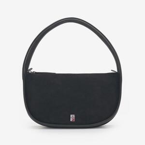 Women's Mech Suede Shoulder Bag - Black