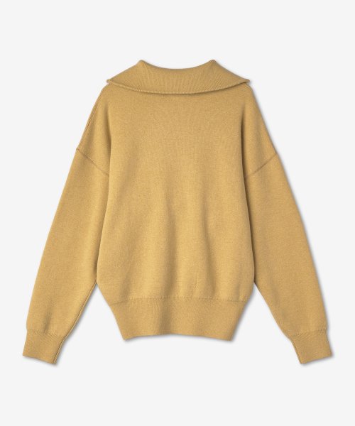 [First 3 Days Special] Women's Azura Zipper Cotton Knit - Yellow