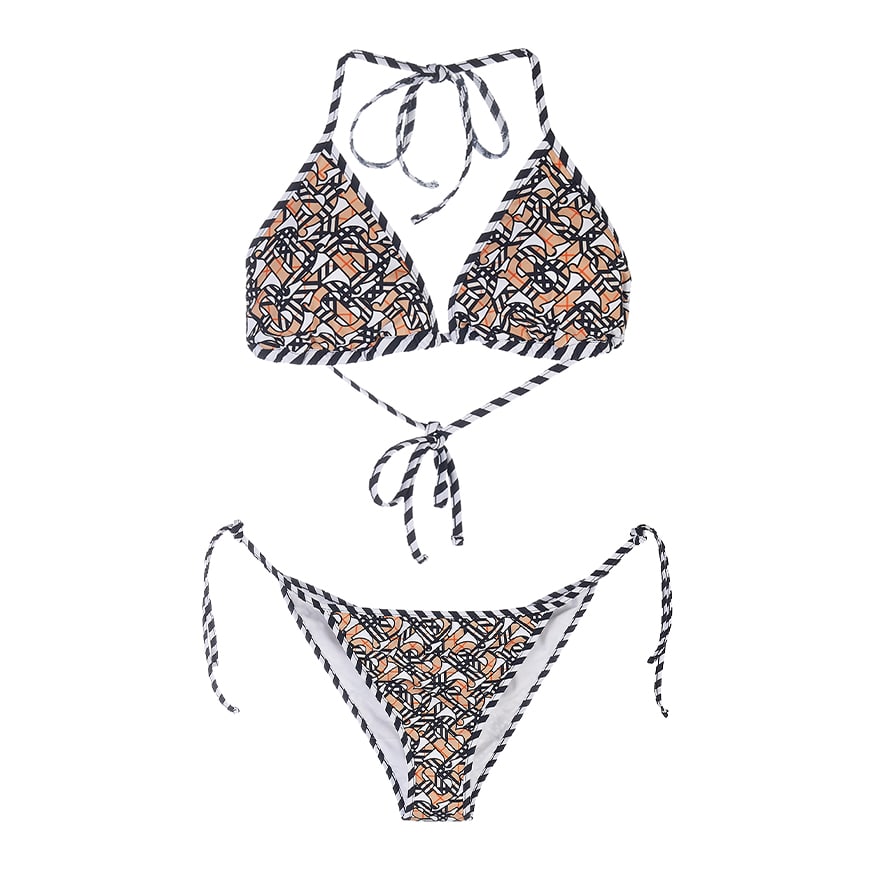 Women's Monogram Print Triangle Bikini
