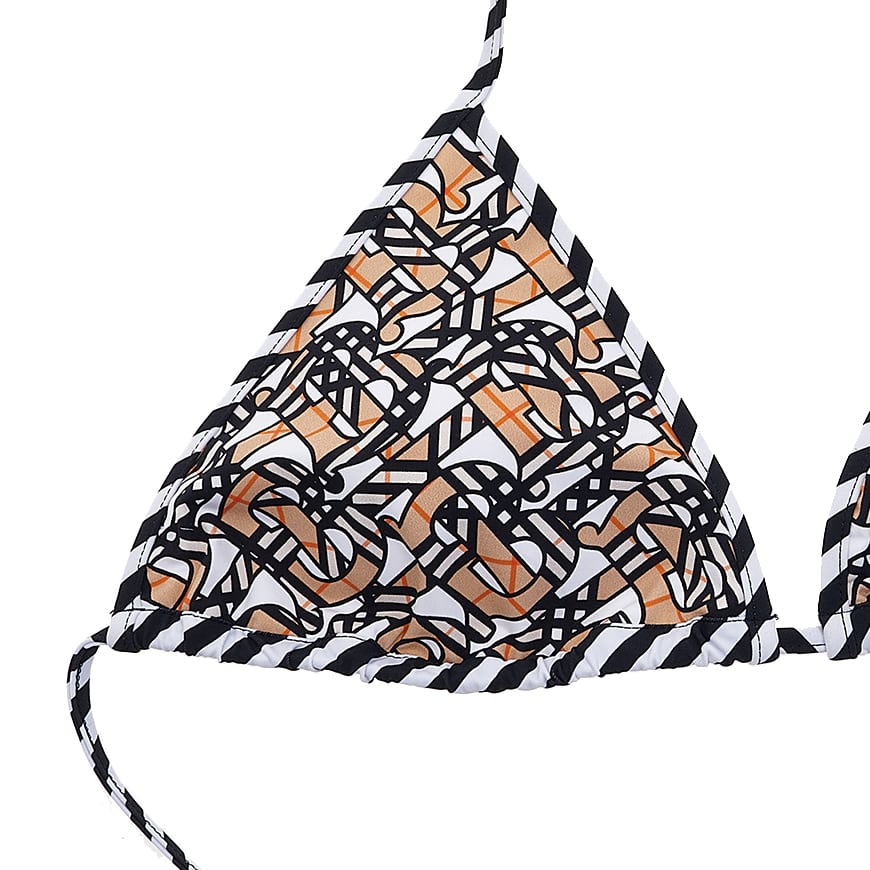 Women's Monogram Print Triangle Bikini
