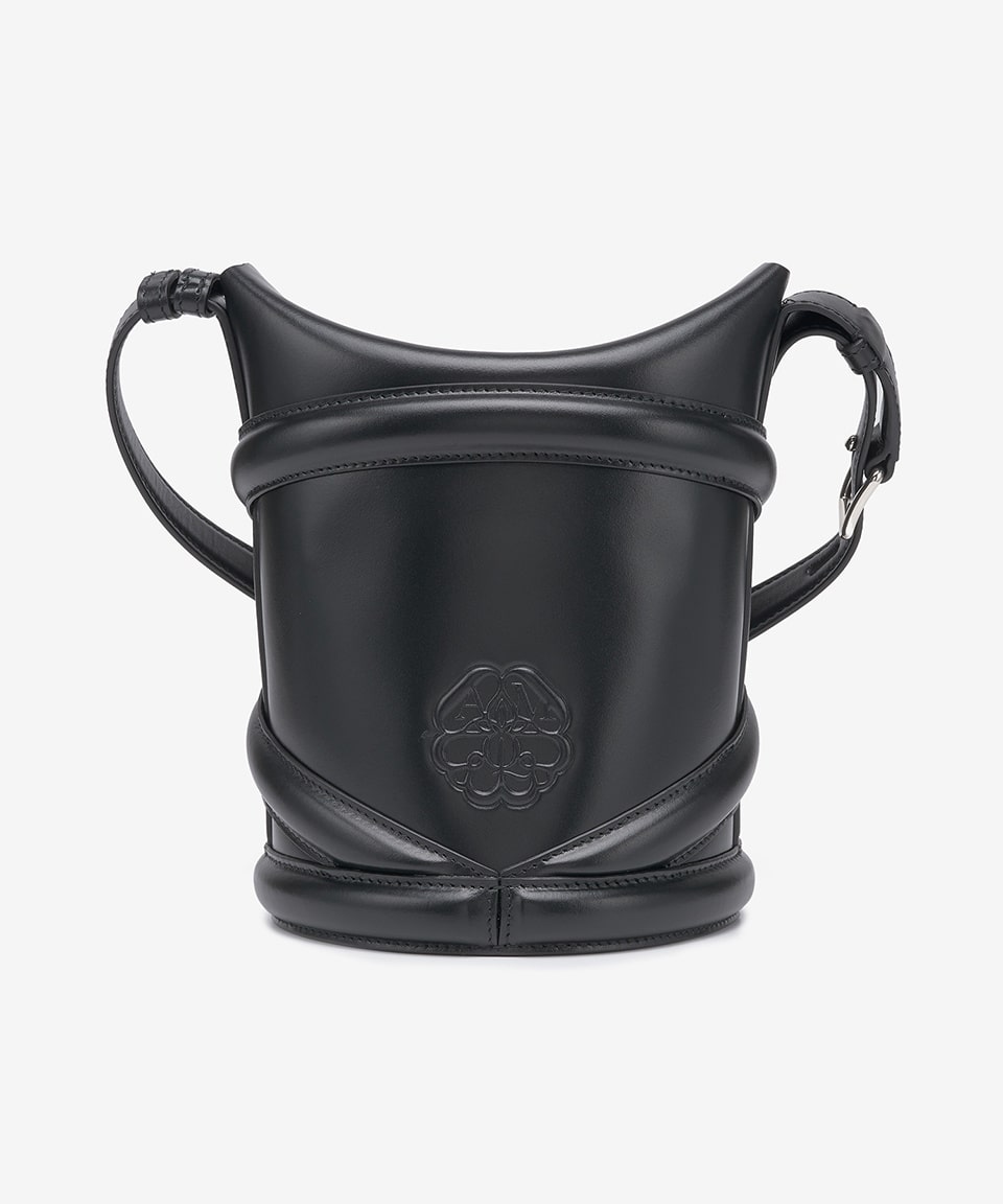 small curved shoulder bag - Black