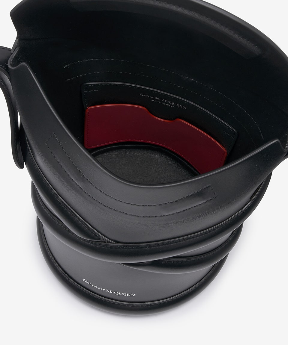 small curved shoulder bag - Black