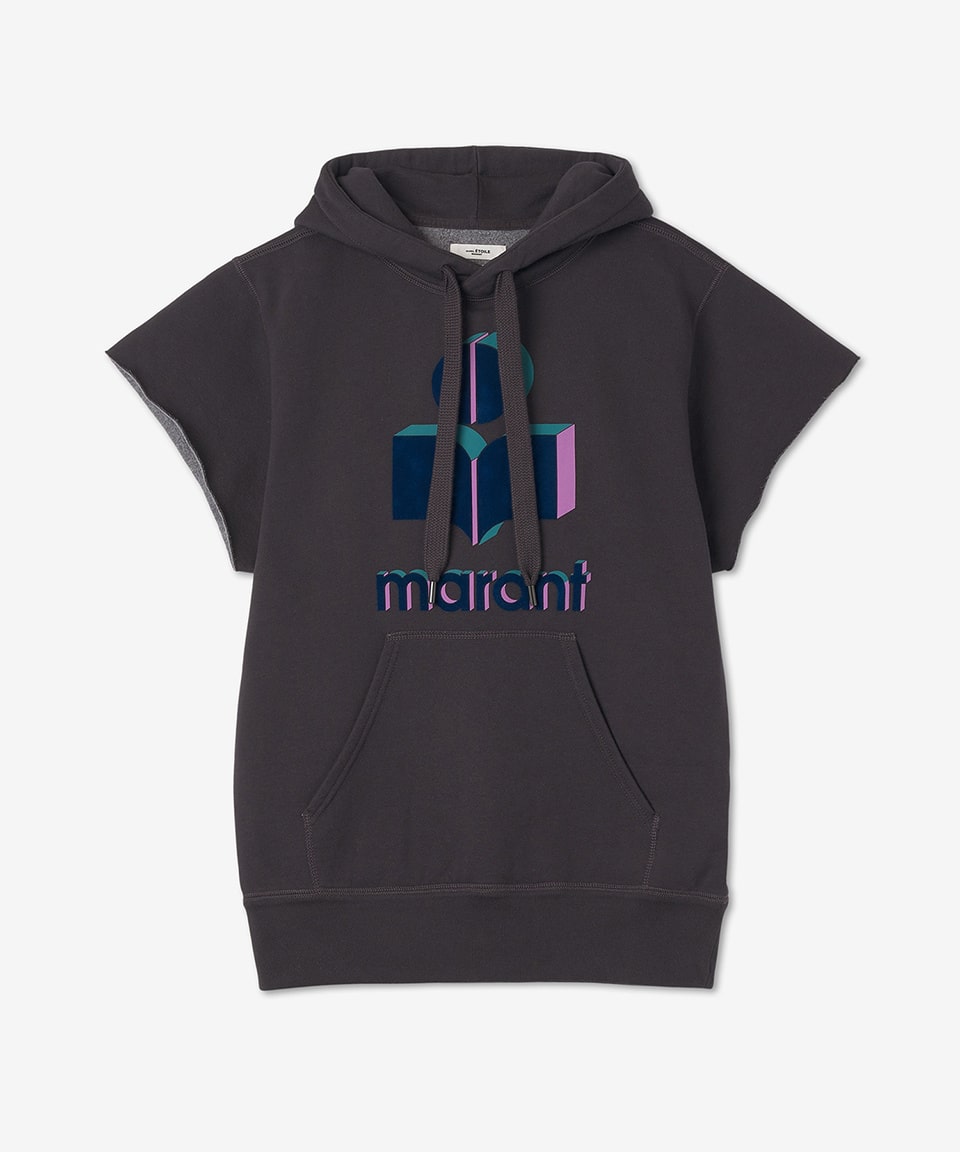 Women's Maishi Logo Short Sleeve Hoodie - Fade Night