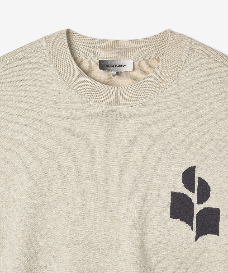 Men's Microphone Logo Knit - White