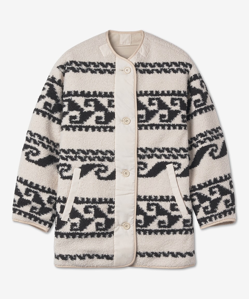 Women's Himemma Fleece Coat - Ecru 