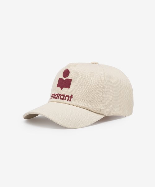 Men's Tyrone Sporty Ball Cap - Ecru: Red
