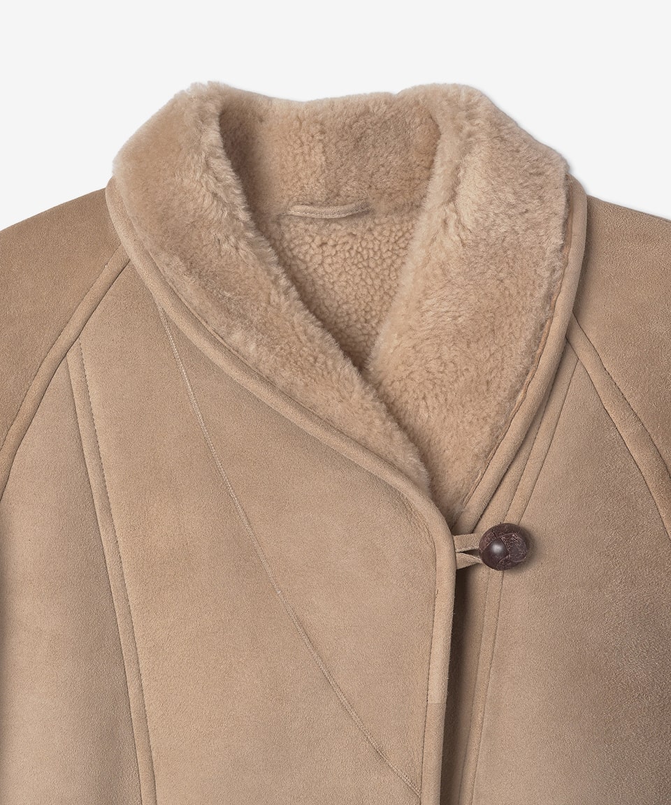 Women's Avenilla Shearling Coat - Beige