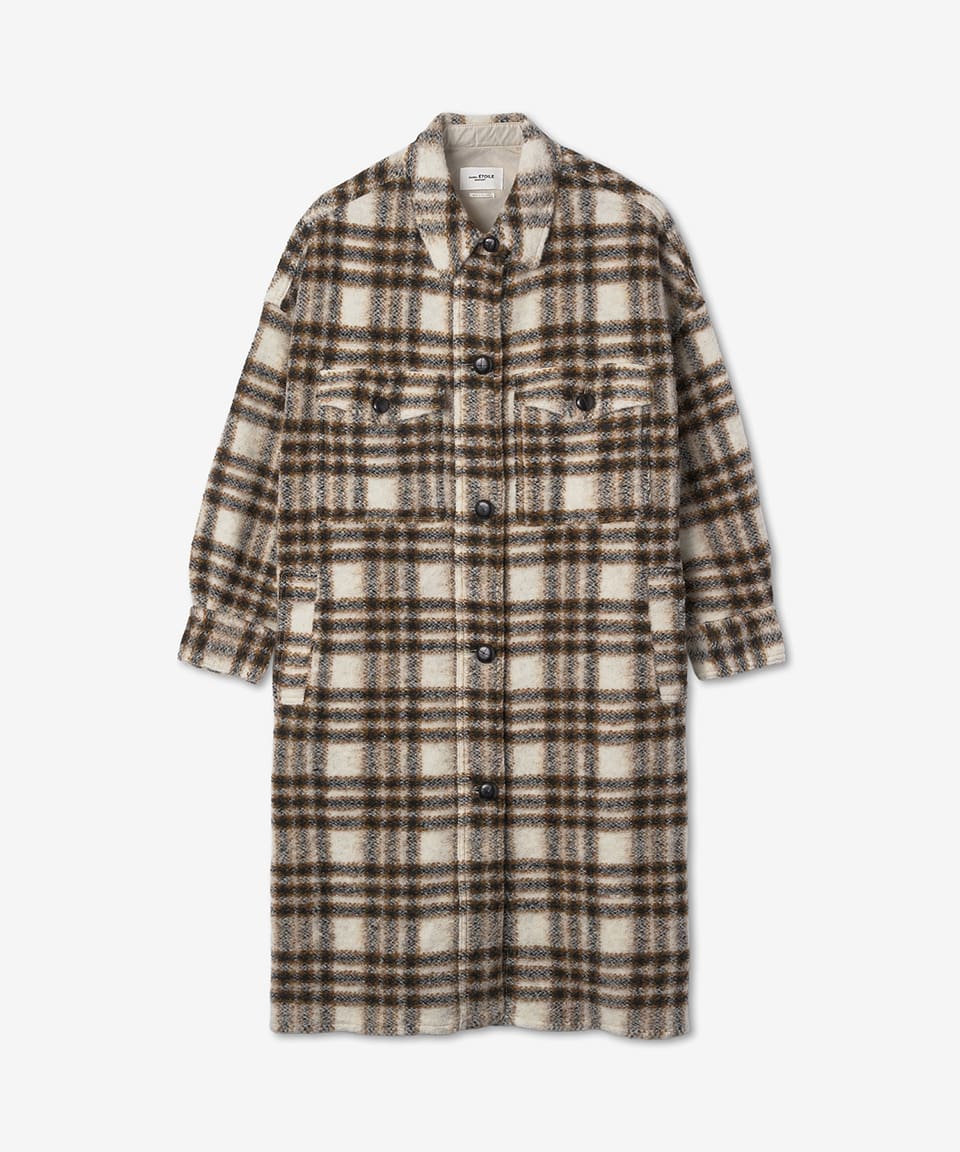 Women's Pontage Long Coat - Beige:Brown